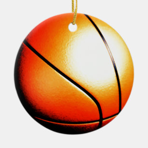 Basketball Artwork Ceramic Ornament