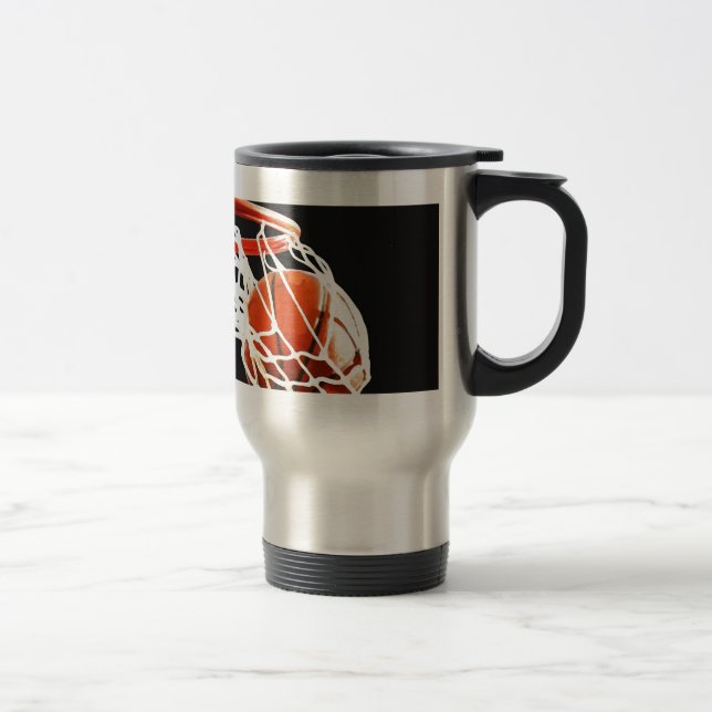 Basketball Artwork Travel Mug (Right)