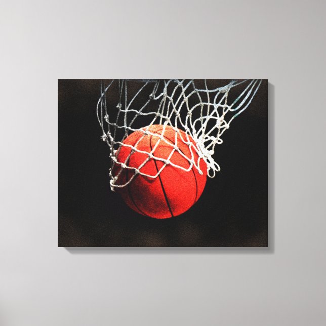 Basketball Artwork Wrapped Canvas (Front)