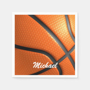 Basketball Artwork Your Name Napkin