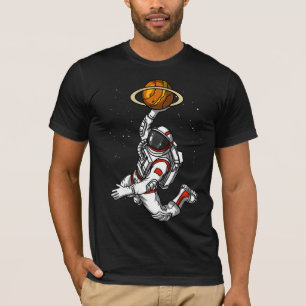 Basketball Astronaut Space Planet Cosmic T-Shirt