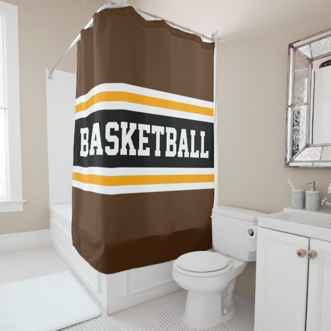 BASKETBALL Athletic Brown Black Yellow Stripes (In Situ)