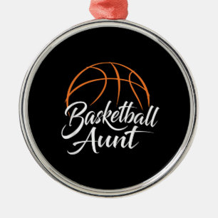 Basketball Aunt Basketball Mom Auntie Gift Metal Ornament