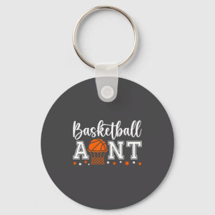 Basketball Aunt Of A Basketball Player Auntie Frie Keychain