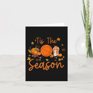 Basketball Autumn Fall Vintage Thanksgiving Men Wo Card