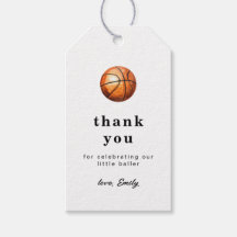 Basketball Baby Shower Favour Tags