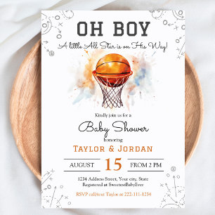 Basketball Baby Shower Invitation
