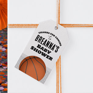 Basketball Baby Shower Thank You Favour Gift Tags