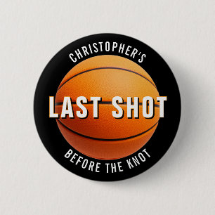 Basketball Bachelor Party Last Shot Before Knot 2 Inch Round Button