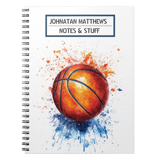 Basketball back to school Spiral Photo Notebook (Front)