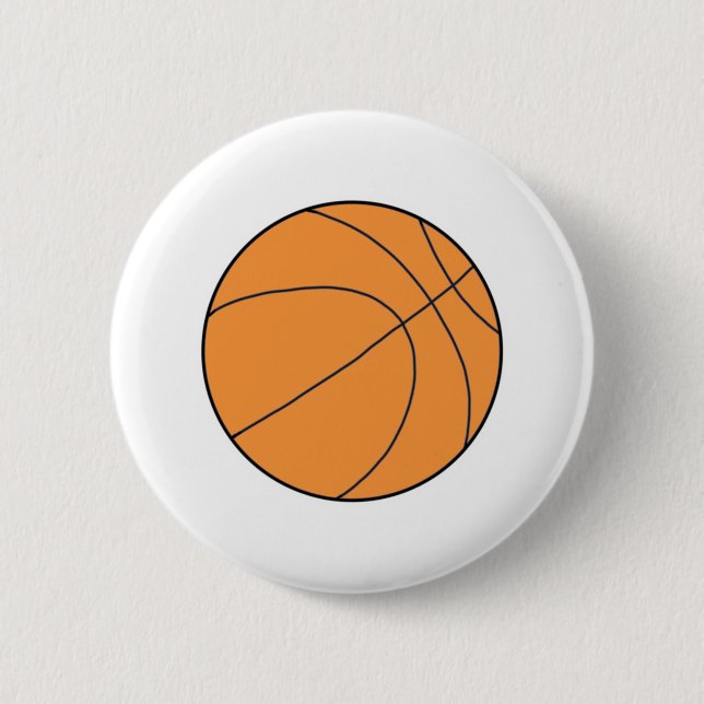Basketball Ball 2 Inch Round Button (Front)