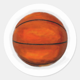 Basketball Ball Classic Round Sticker