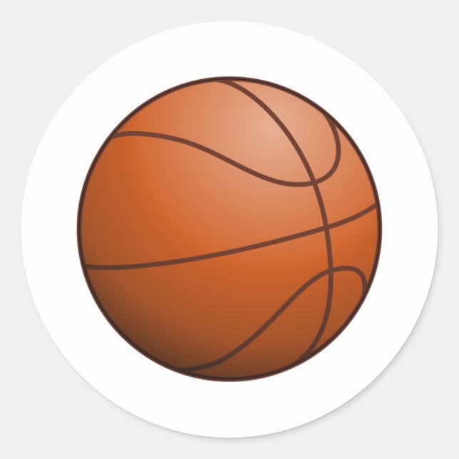 Basketball Ball Classic Round Sticker (Front)