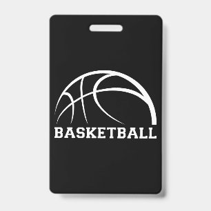 Basketball Ball Design Badge
