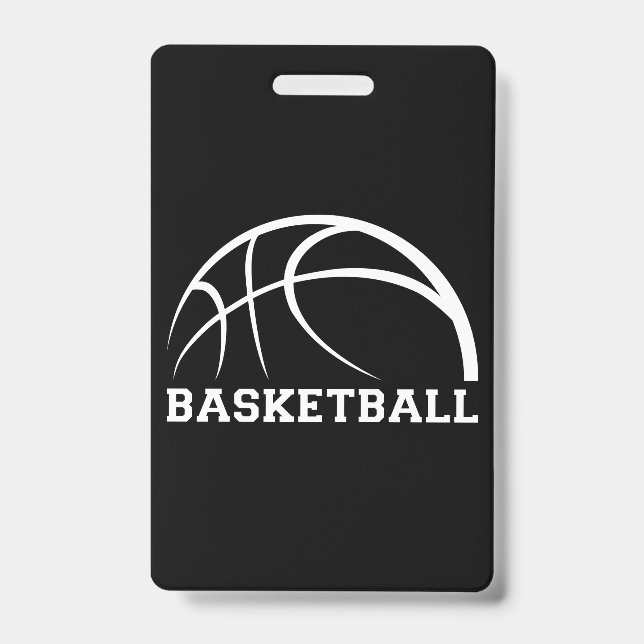 Basketball Ball Design Badge (Front)