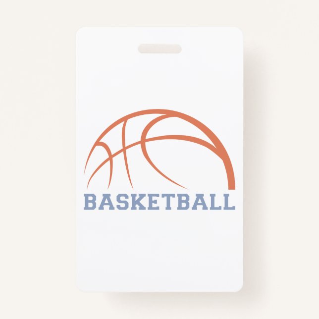 Basketball Ball Design For Coaches Badge (Front)