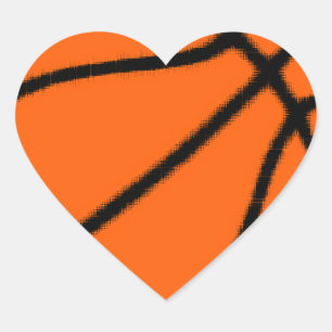 basketball (ball) heart sticker