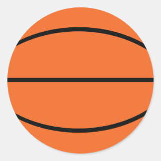 Basketball ball icon classic round sticker