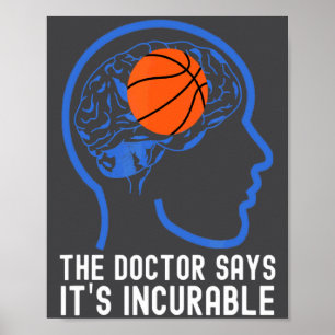 Basketball Ball Mri Men Boys Girls Poster