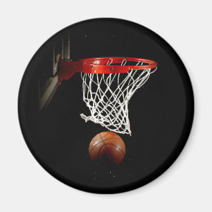 Basketball Ball & Net Magnet