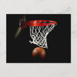 Basketball Ball & Net Postcard