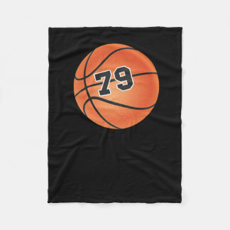 Basketball Ball Number 79  Fleece Blanket