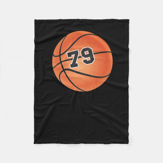 Basketball Ball Number 79  Fleece Blanket (Front)