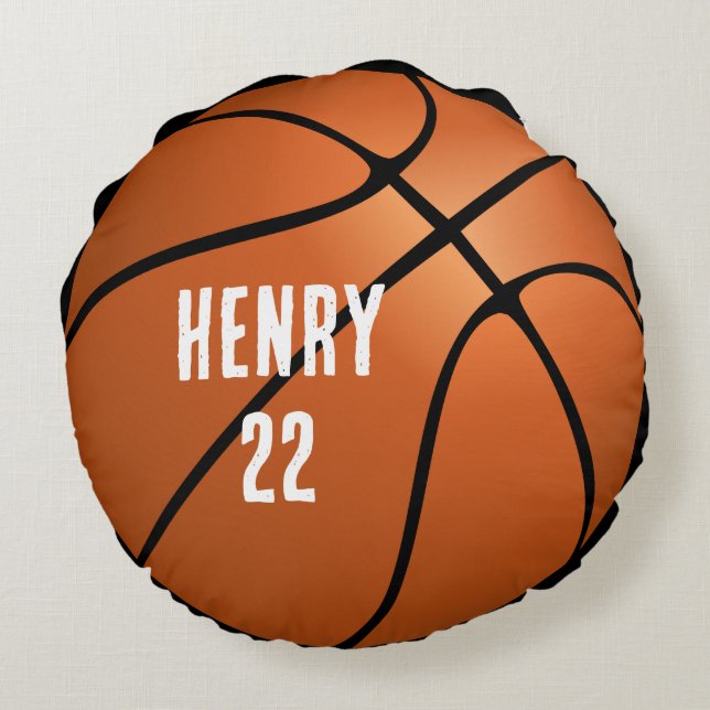 basketball ball round pillow (Back)