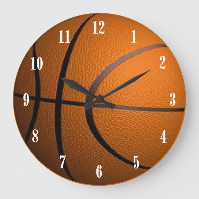 Basketball Ball Sport Wall Clock (Front)