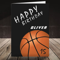 Basketball Ball Sports Black Boys Happy Birthday