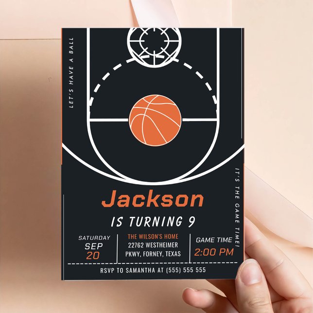 Basketball Ball Sports Invitation Anniversaire (Créateur téléchargé)