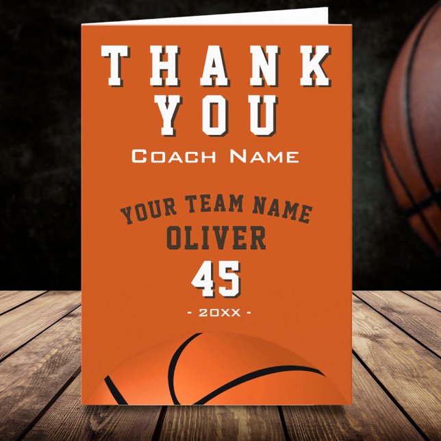 Basketball Ball Sports Thank you Coach  (Creator Uploaded)