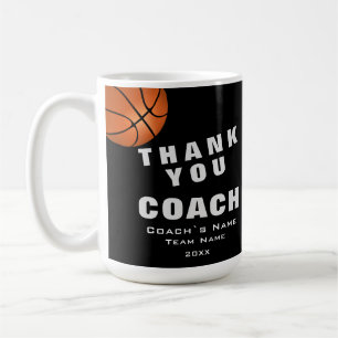 Basketball Ball Thank you Coach  Coffee Mug