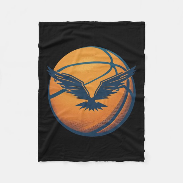 Basketball Ball With Eagle  Fleece Blanket (Front)