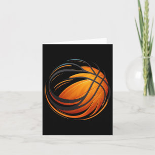 Basketball Ball With Lines  Card