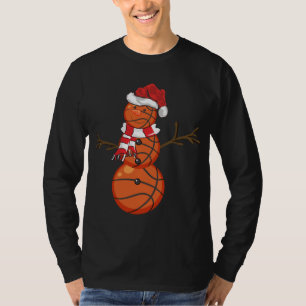 Basketball Ball Xmas Gift Snowman Basketball Chris T-Shirt
