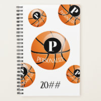 Basketball Baller Monogramme Nom Personnalisé Plan
