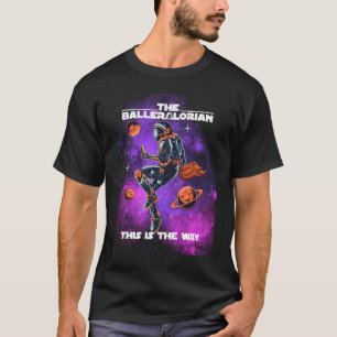 Basketball Balleralorian Astranaut Graphics T-Shirt