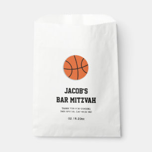 Basketball Bar Mitzvah Personalized Favour Bag