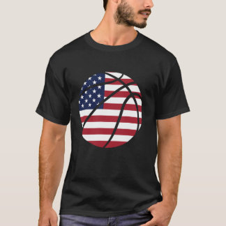 Basketball Bball American Flag T-Shirt