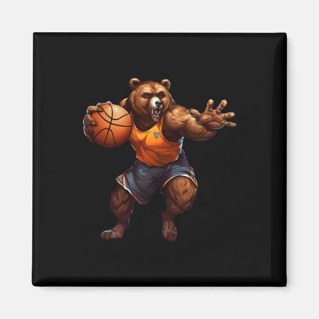 Basketball Bear  Magnet (Front)