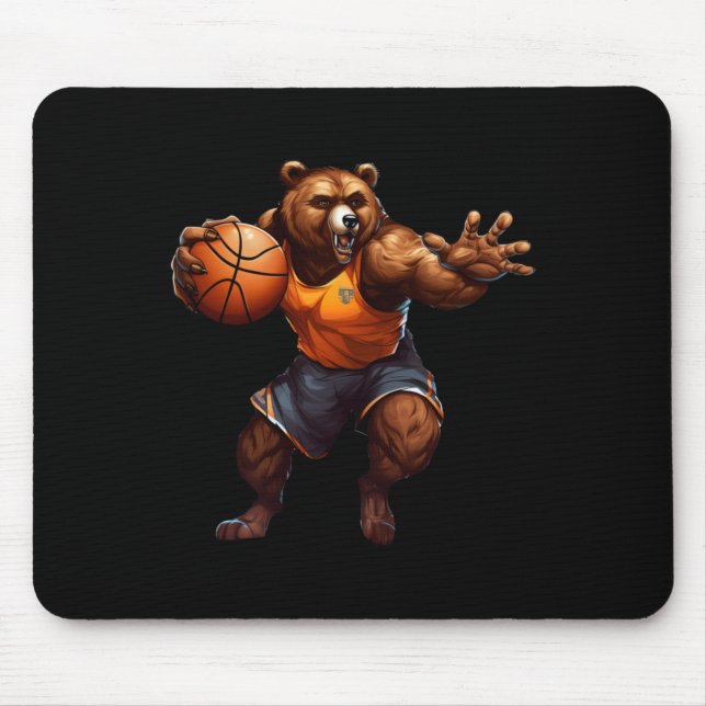 Basketball Bear  Mouse Pad (Front)