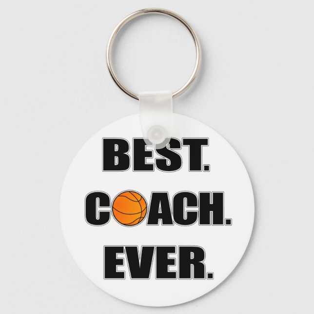 Basketball Best Coach Ever Keychain (Front)