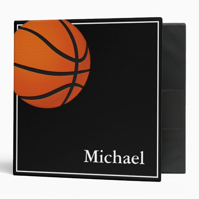 Basketball Binder-Custom Name Binder (Front/Inside)