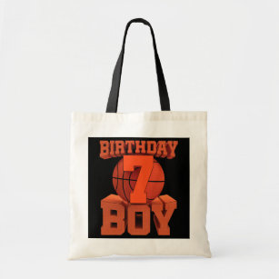 Basketball Birthday 7 Year Old 7th Bday Boy Girl Tote Bag