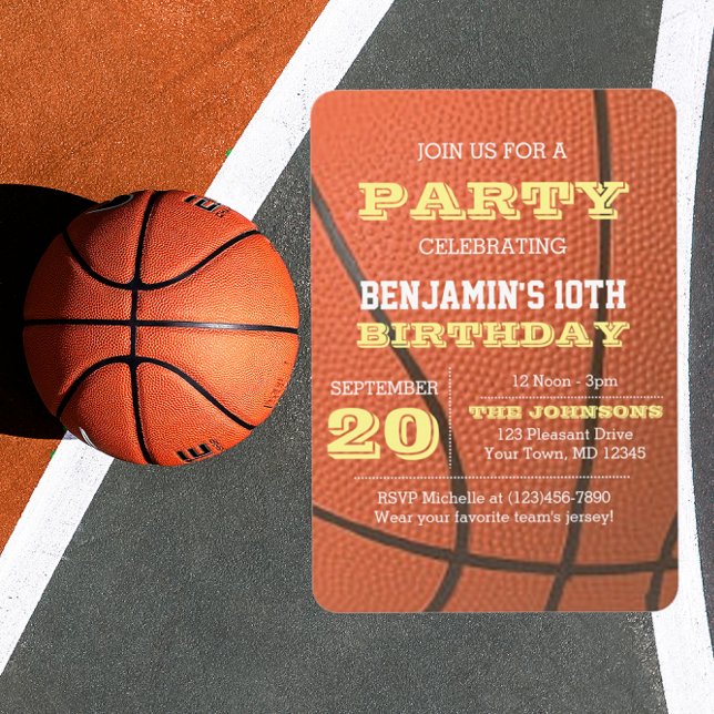 Basketball Birthday All Occasion Invitation (Creator Uploaded)