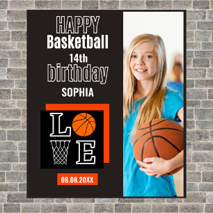 Basketball Birthday, Basketball Girl Player  Tapestry