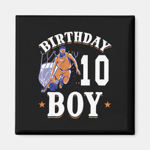 Basketball - Birthday Boy 10 Th Years Old Birthday Magnet