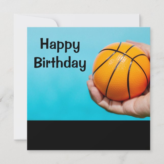Basketball birthday card (Front)
