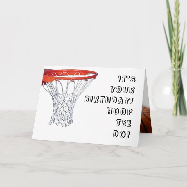 Basketball Birthday Card (Front)